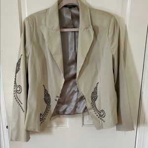 Fashionista Embellished Cotton Blazer